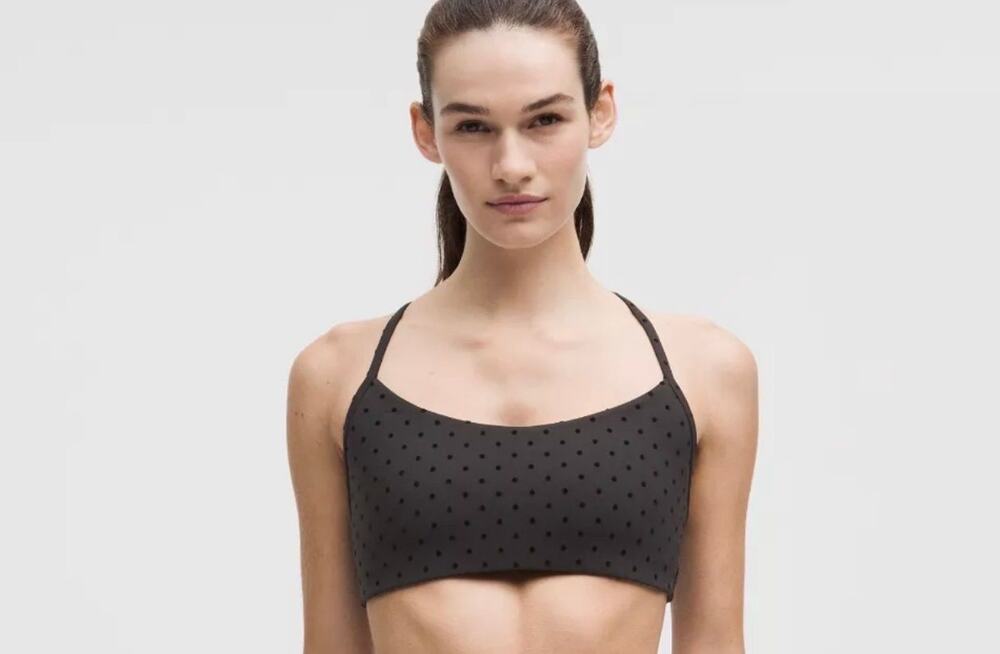 NWT polka-dot Lululemon Flow Y Bra Evolve Flocked